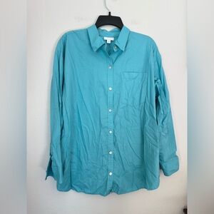 J. Jill Blue Collared Button Down - Size Large